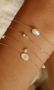 BY CHARLOTTE | June Pearl and Diamond Bracelet