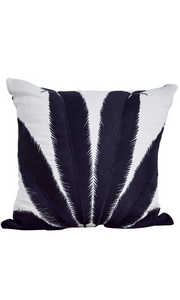CUSHION | Black Embroidered Palm