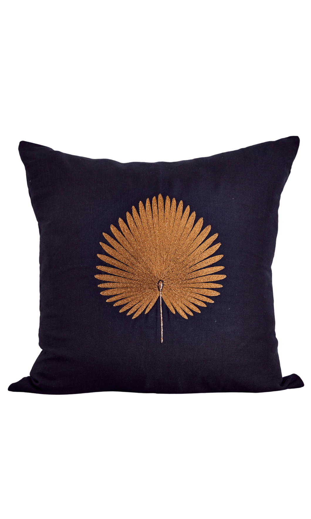CUSHION | Bronze Embroidered Palm