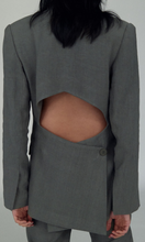 Load image into Gallery viewer, ST.AGNI Linen Cut Out Blazer Castor Grey
