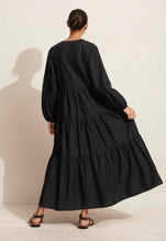 Load image into Gallery viewer, MATTEAU | The Long Sleeve Button Dress | Black
